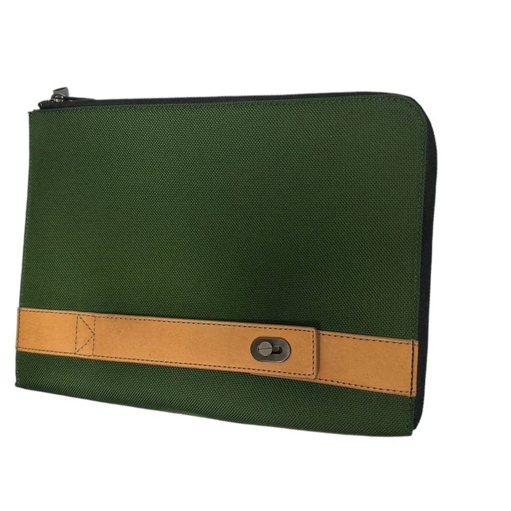 FOSSIL Men’s Tablet folio case green and leather trim